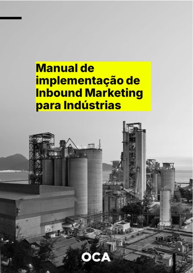 Capa do e-book Manual de implementação de Inbound Marketing para Indústrias